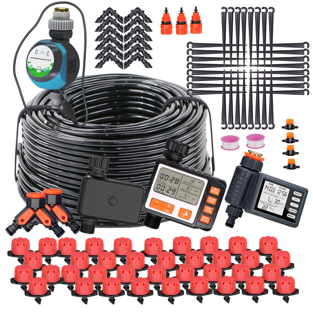 Smart Garden Hose Timer - 50-5M 1/4'' Hose Adjustable Drippers Automatic