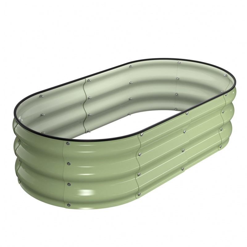 1PCS Oval-shaped Galvanized St - Smart Garden Storage 评论和价格