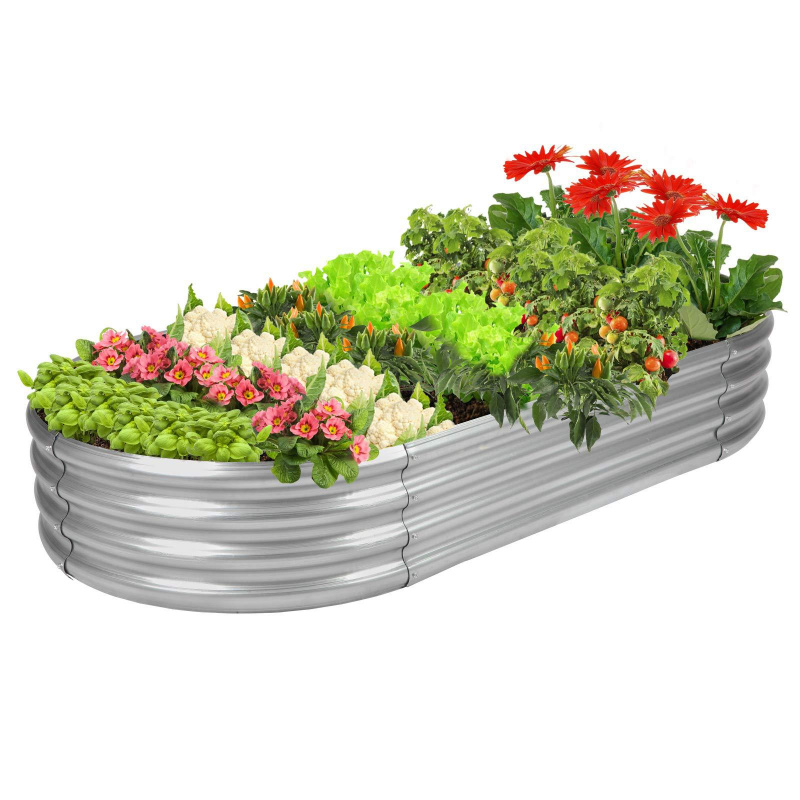1PCS Oval-shaped Galvanized St - Smart Garden Storage 评论和价格