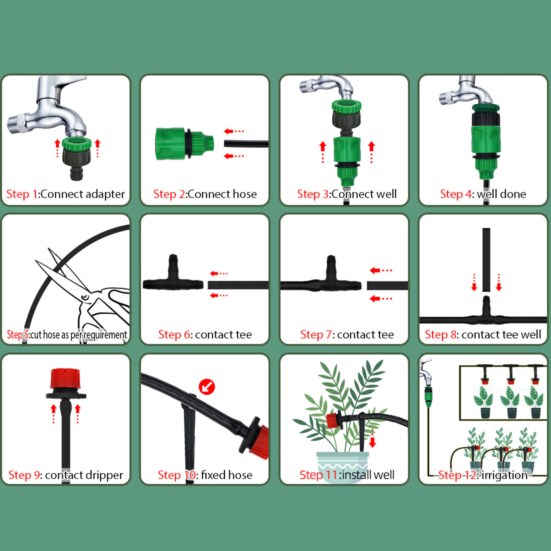 Greenhouse 15M-30M DIY Drip Ir - Smart Garden Hose Timer 评论和价格