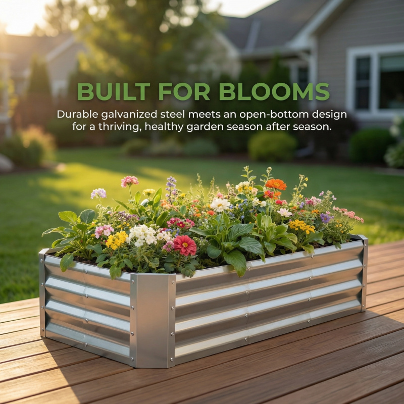 Large Bottomless Galvanized Ga - Smart Garden Storage 评论和价格