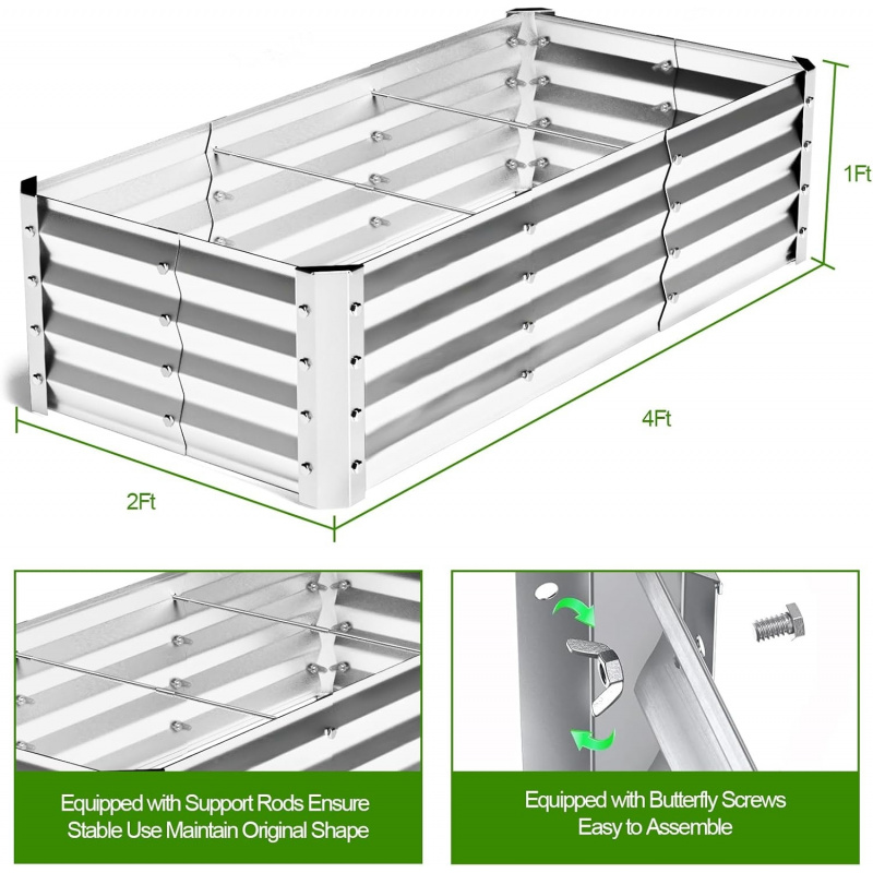 Large Bottomless Galvanized Ga - Smart Garden Storage 评论和价格