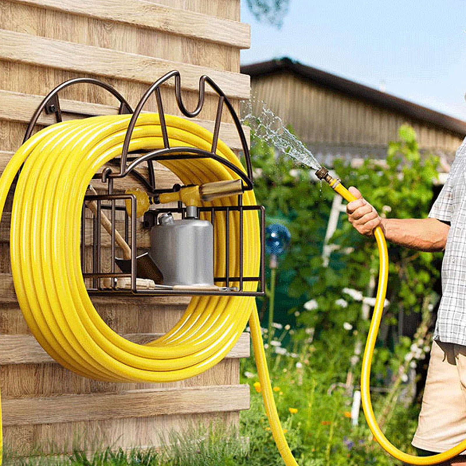 Wall Mount Garden Hose Holder  - Smart Garden Storage 评论和价格